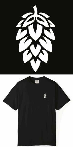 BlackLineShirt Hops Graphic Black T-shirt