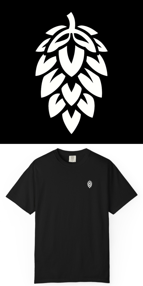 BlackLineShirt Hops Brewmaster IPA Brewery Culture Streetwear Black T-Shirt