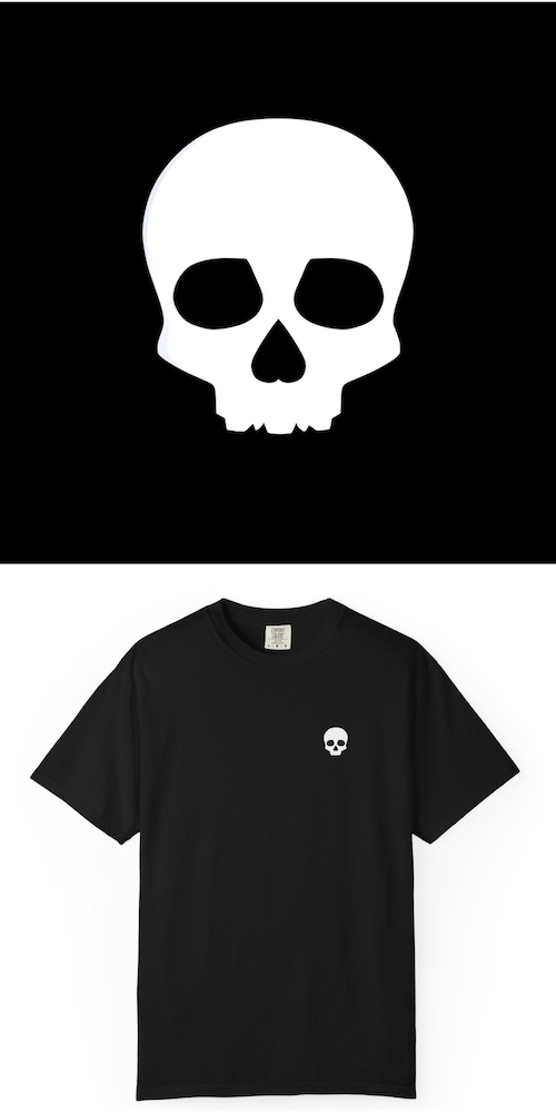 BlackLineShirt Skull Graphic Black T-Shirt
