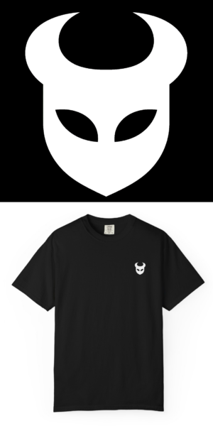 BlackLineShirt Demon Head Graphic Black T-Shirt