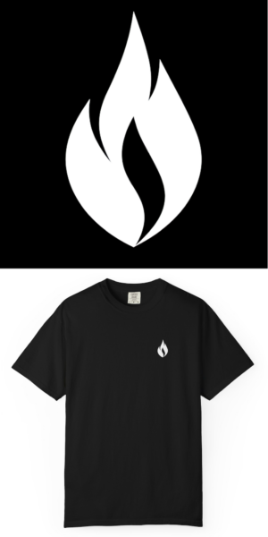 BlackLineShirt Flame Graphic Black T-Shirt