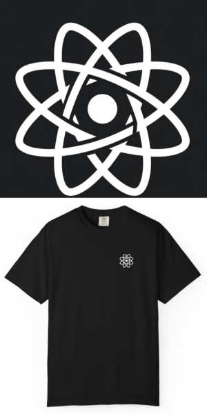 BlackLineShirt Atom Graphic Black T-Shirt