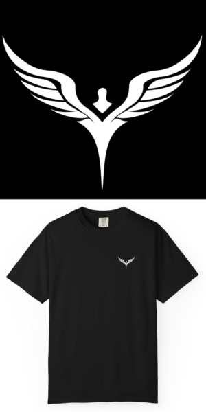 BlackLineShirt Angel Graphic Black T-Shirt