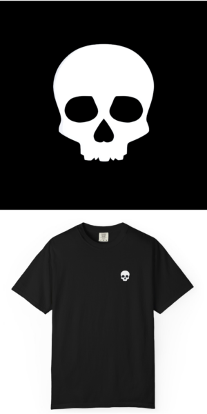 BlackLineShirt Skull Graphic Black T-Shirt