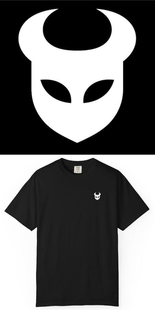 BlackLineShirt Demon Head Graphic Black T-Shirt