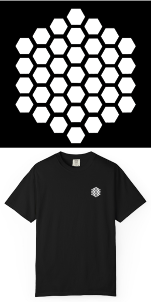 BlackLineShirt Honey Comb Graphic Black T-Shirt